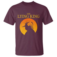 Funny The Lying King Long Nose Silhouette T Shirt Vintage Political Satire Statement Gift