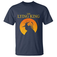 Funny The Lying King Long Nose Silhouette T Shirt Vintage Political Satire Statement Gift