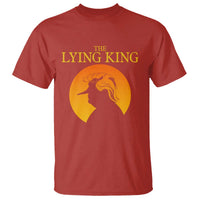 Funny The Lying King Long Nose Silhouette T Shirt Vintage Political Satire Statement Gift