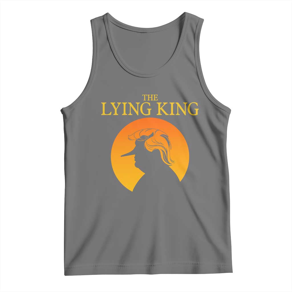 Funny The Lying King Long Nose Silhouette Tank Top Vintage Political Satire Statement Gift
