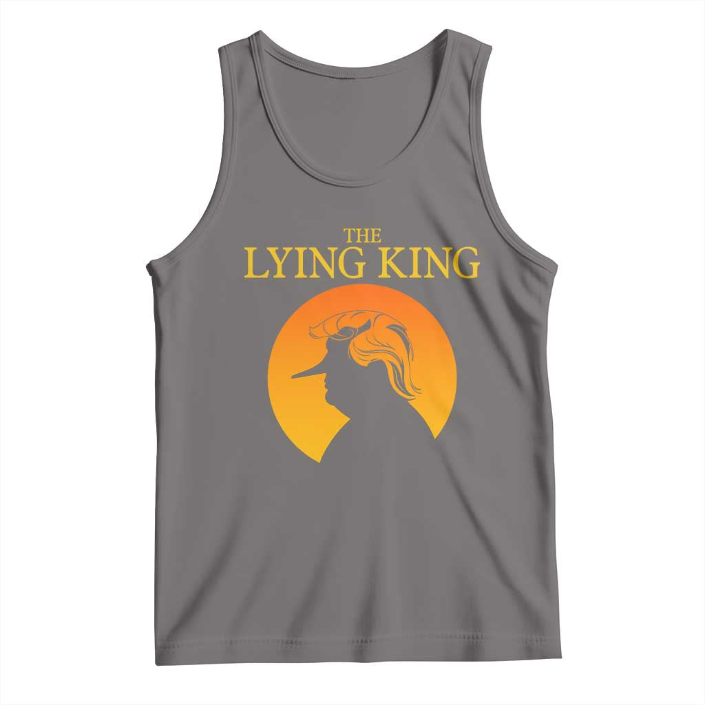 Funny The Lying King Long Nose Silhouette Tank Top Vintage Political Satire Statement Gift