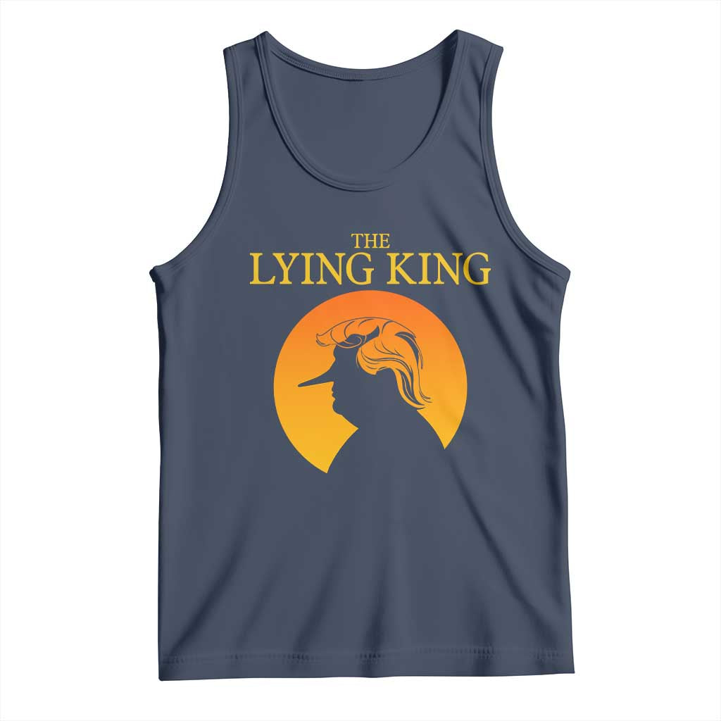 Funny The Lying King Long Nose Silhouette Tank Top Vintage Political Satire Statement Gift