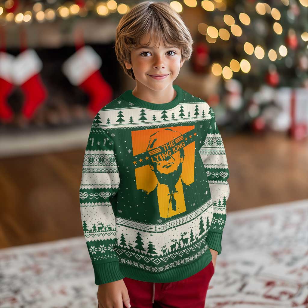The Lying King Political Satire Ugly Christmas Sweater Funny Bold Sarcastic Statement Gift