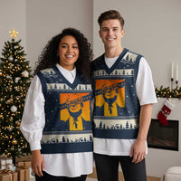 The Lying King Political Satire V-Neck Knit Sweater Vest Funny Bold Sarcastic Statement Gift