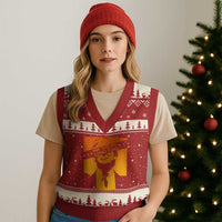 The Lying King Political Satire V-Neck Knit Sweater Vest Funny Bold Sarcastic Statement Gift