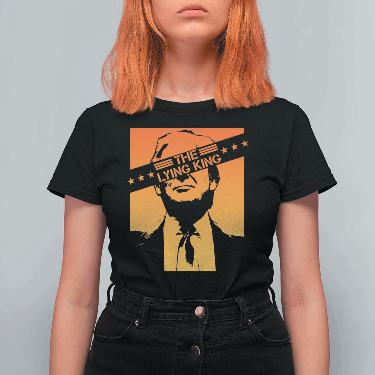 The Lying King Political Satire T Shirt For Women Funny Bold Sarcastic Statement Gift