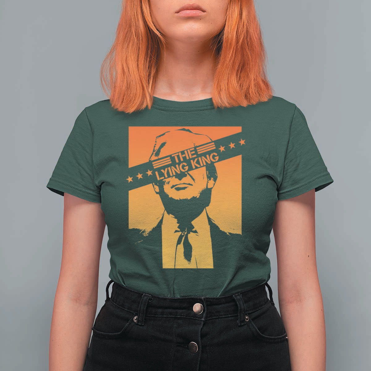 The Lying King Political Satire T Shirt For Women Funny Bold Sarcastic Statement Gift