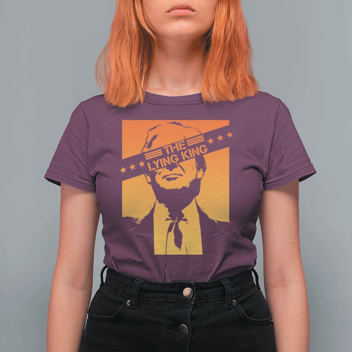 The Lying King Political Satire T Shirt For Women Funny Bold Sarcastic Statement Gift