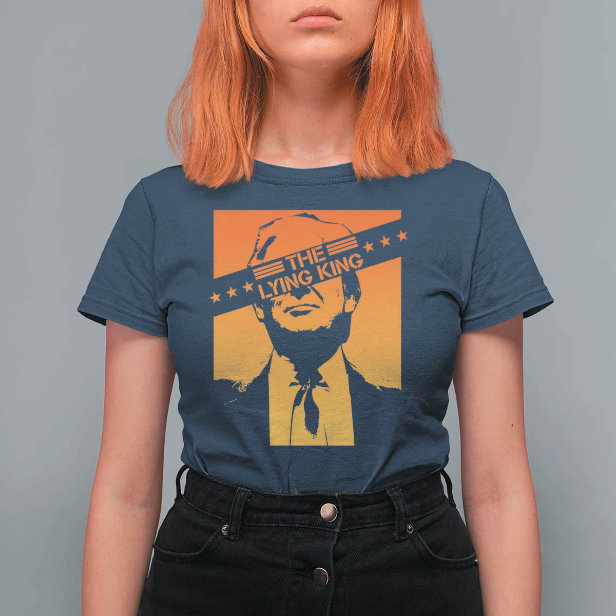 The Lying King Political Satire T Shirt For Women Funny Bold Sarcastic Statement Gift