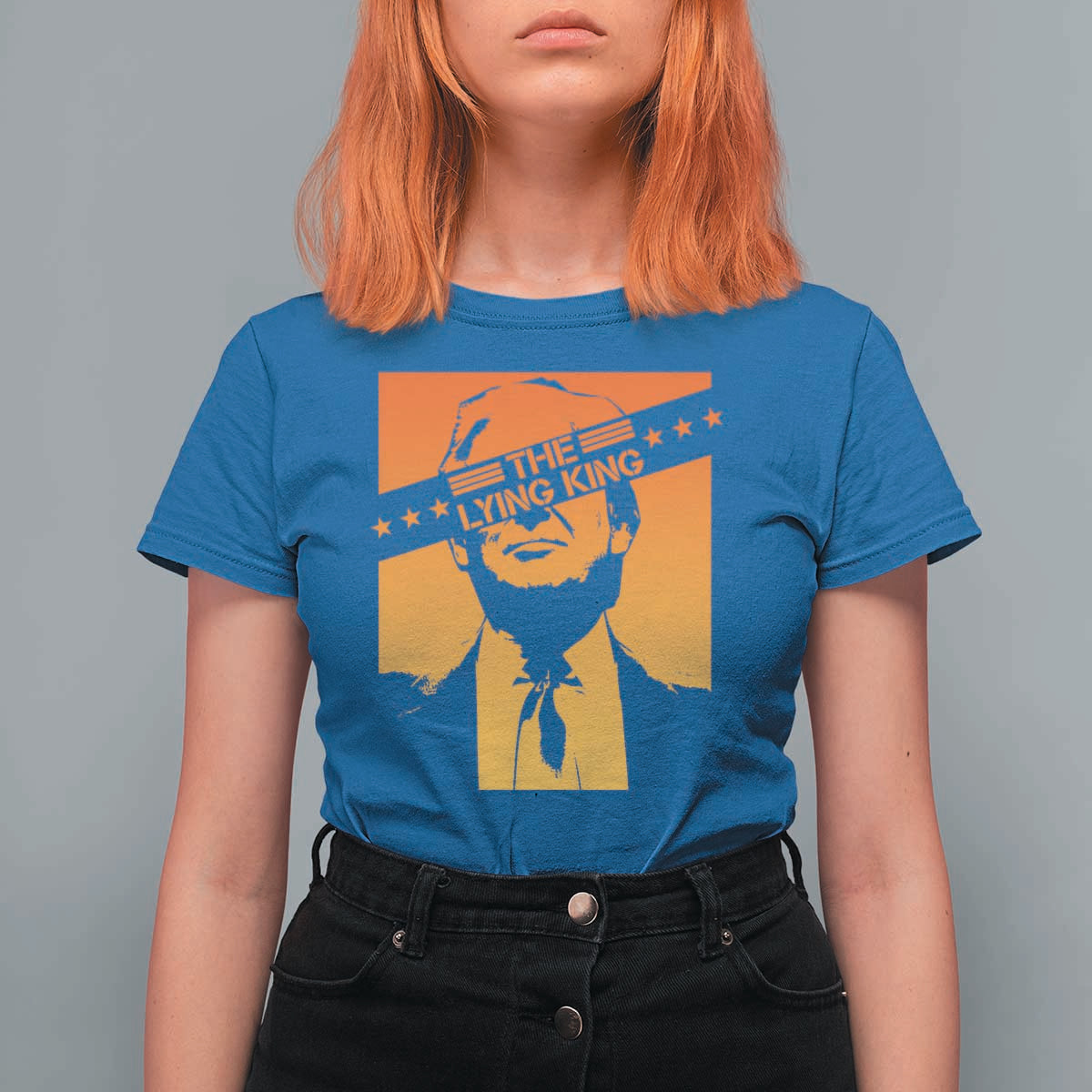 The Lying King Political Satire T Shirt For Women Funny Bold Sarcastic Statement Gift