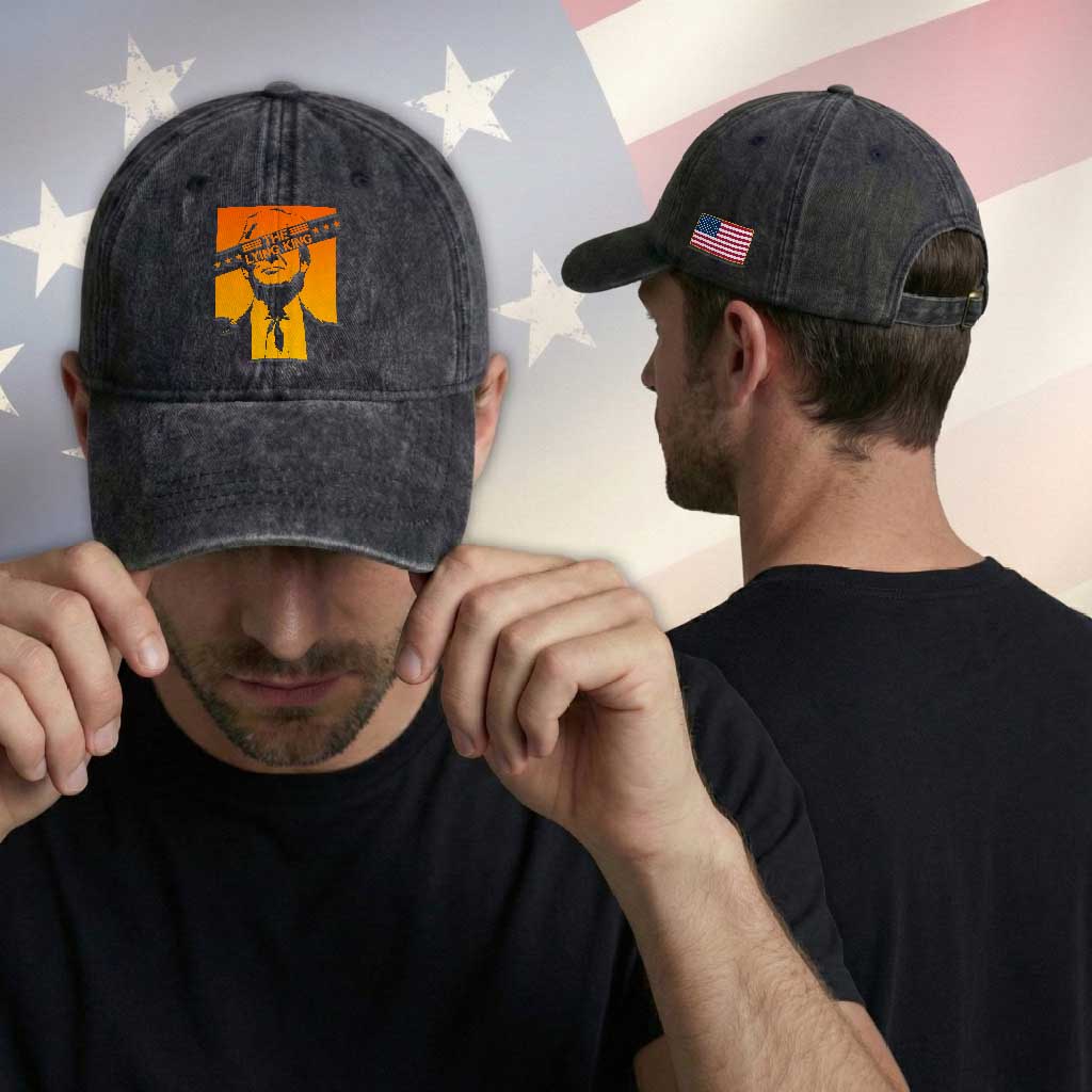 The Lying King Political Satire Washed Cotton Baseball Cap Funny Bold Sarcastic Statement Gift