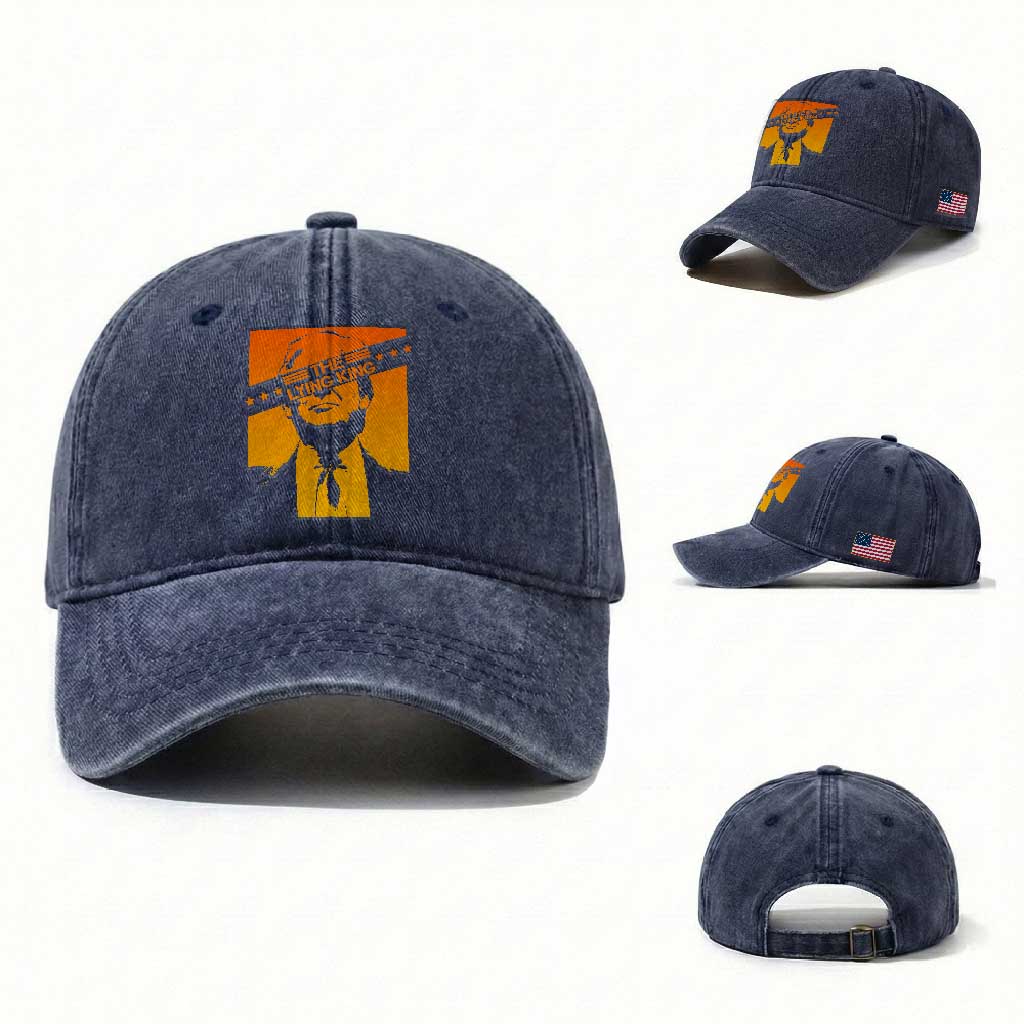 The Lying King Political Satire Washed Cotton Baseball Cap Funny Bold Sarcastic Statement Gift