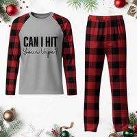 Funny Can I Hit Your Vape Quote Plaid Pajama Set Vaping Lover Gift