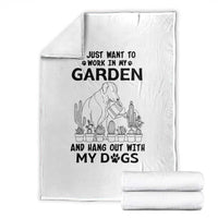 I Just Want To Garden And Hangout With My Dog Throw Blanket Gardener Gift - Wonder Print Shop