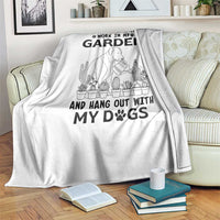 I Just Want To Garden And Hangout With My Dog Throw Blanket Gardener Gift - Wonder Print Shop