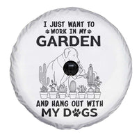 I Just Want To Garden And Hangout With My Dog Spare Tire Cover Gardener Gift - Wonder Print Shop