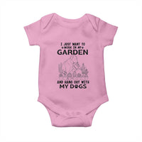 I Just Want To Garden And Hangout With My Dog Baby Onesie Gardener Gift - Wonder Print Shop