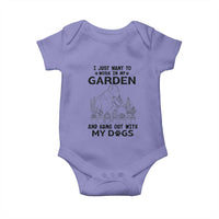 I Just Want To Garden And Hangout With My Dog Baby Onesie Gardener Gift - Wonder Print Shop