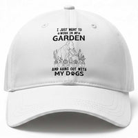 I Just Want To Garden And Hangout With My Dog Baseball Cap Gardener Gift