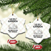 I Just Want To Garden And Hangout With My Dog Ceramic Ornament Gardener Gift - Wonder Print Shop