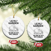 I Just Want To Garden And Hangout With My Dog Ceramic Ornament Gardener Gift - Wonder Print Shop