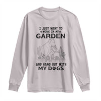 I Just Want To Garden And Hangout With My Dog Long Sleeve Shirt Gardener Gift - Wonder Print Shop