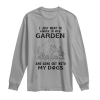 I Just Want To Garden And Hangout With My Dog Long Sleeve Shirt Gardener Gift - Wonder Print Shop