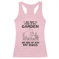 I Just Want To Garden And Hangout With My Dog Racerback Tank Top Gardener Gift - Wonder Print Shop