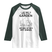 I Just Want To Garden And Hangout With My Dog Raglan Shirt Gardener Gift - Wonder Print Shop