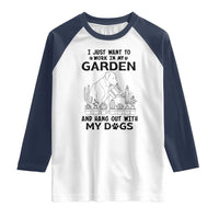 I Just Want To Garden And Hangout With My Dog Raglan Shirt Gardener Gift - Wonder Print Shop