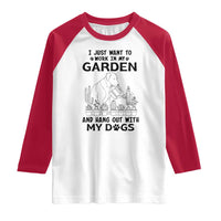 I Just Want To Garden And Hangout With My Dog Raglan Shirt Gardener Gift - Wonder Print Shop