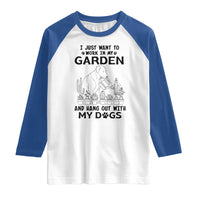 I Just Want To Garden And Hangout With My Dog Raglan Shirt Gardener Gift - Wonder Print Shop