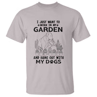 I Just Want To Garden And Hangout With My Dog T Shirt Gardener Gift - Wonder Print Shop