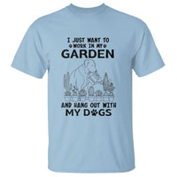I Just Want To Garden And Hangout With My Dog T Shirt Gardener Gift - Wonder Print Shop