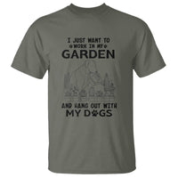 I Just Want To Garden And Hangout With My Dog T Shirt Gardener Gift - Wonder Print Shop