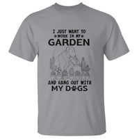 I Just Want To Garden And Hangout With My Dog T Shirt Gardener Gift - Wonder Print Shop