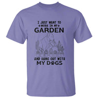 I Just Want To Garden And Hangout With My Dog T Shirt Gardener Gift - Wonder Print Shop