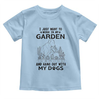 I Just Want To Garden And Hangout With My Dog Toddler T Shirt Gardener Gift - Wonder Print Shop
