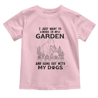 I Just Want To Garden And Hangout With My Dog Toddler T Shirt Gardener Gift - Wonder Print Shop