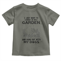 I Just Want To Garden And Hangout With My Dog Toddler T Shirt Gardener Gift - Wonder Print Shop