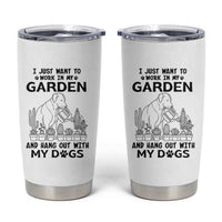 I Just Want To Garden And Hangout With My Dog Tumbler Cup Gardener Gift - Wonder Print Shop