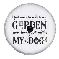 Gardener Dog Lover Gift Spare Tire Cover I Just Want To Garden And Hangout With My Dog - Wonder Print Shop