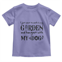 Gardener Dog Lover Gift Toddler T Shirt I Just Want To Garden And Hangout With My Dog - Wonder Print Shop