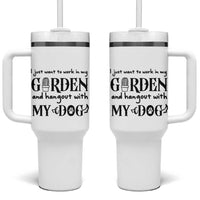 Gardener Dog Lover Gift Tumbler With Handle I Just Want To Garden And Hangout With My Dog - Wonder Print Shop