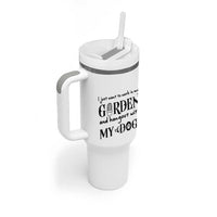 Gardener Dog Lover Gift Tumbler With Handle I Just Want To Garden And Hangout With My Dog - Wonder Print Shop