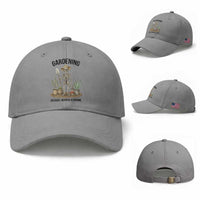 Gardening Because Murder Is Wrong Skeleton Baseball Cap Funny Gift For Gardener
