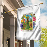 Funny Gardening Because Murder Is Wrong Garden Flag Garden Girl Floral Tarot Graphic - Wonder Print Shop