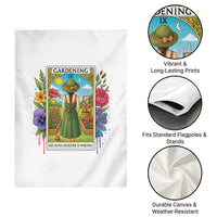 Funny Gardening Because Murder Is Wrong Garden Flag Garden Girl Floral Tarot Graphic - Wonder Print Shop