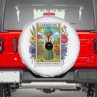 Funny Gardening Because Murder Is Wrong Spare Tire Cover Garden Girl Floral Tarot Graphic - Wonder Print Shop