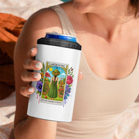 Funny Gardening Because Murder Is Wrong 4 in 1 Can Cooler Tumbler Garden Girl Floral Tarot Graphic - Wonder Print Shop